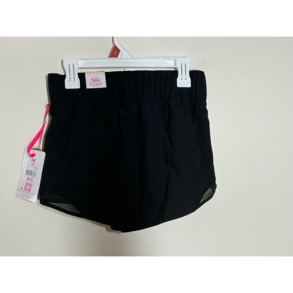 Justice Girls J-Sport Mesh Detail Classic Black Short M (10) - Picture 3 of 4